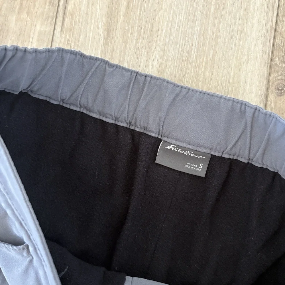 Eddie Bauer WR Fleece Lined Rainier Pants Womens Small Graphite Gray Stretch